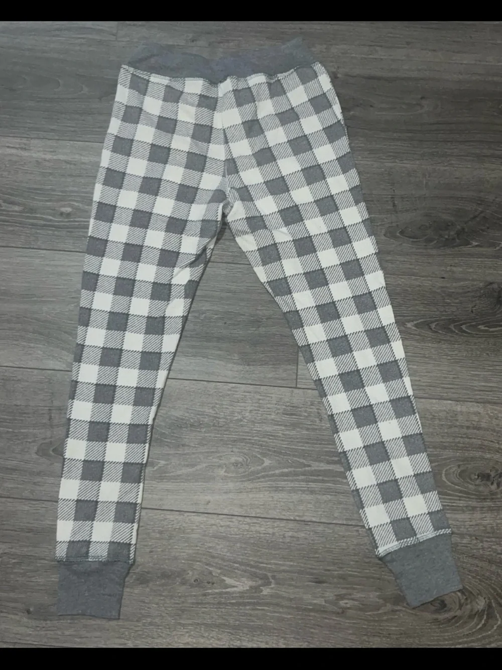 Grey & White Checkered Pajama Set Long John Target - Picture 6 of 7